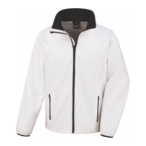 CASACO SOFTSHELL HOMEM BRANCO/PRETO R231M